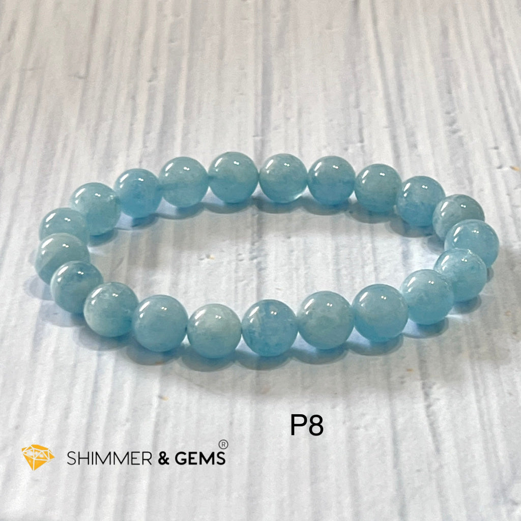 Aquamarine 9Mm Bracelets (Aa Grade) Photo 8 (6.5)