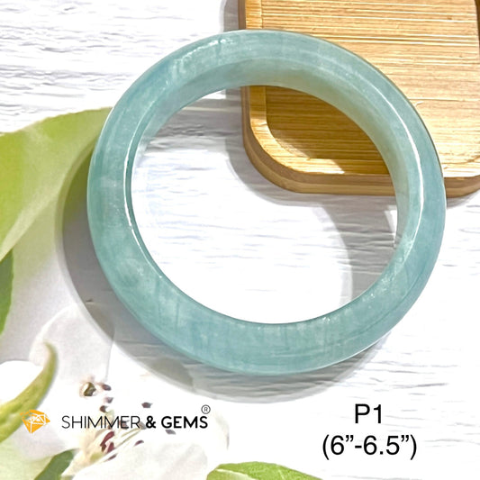 Aquamarine Bangle Bracelet P1 (6-6.5) Bracelets