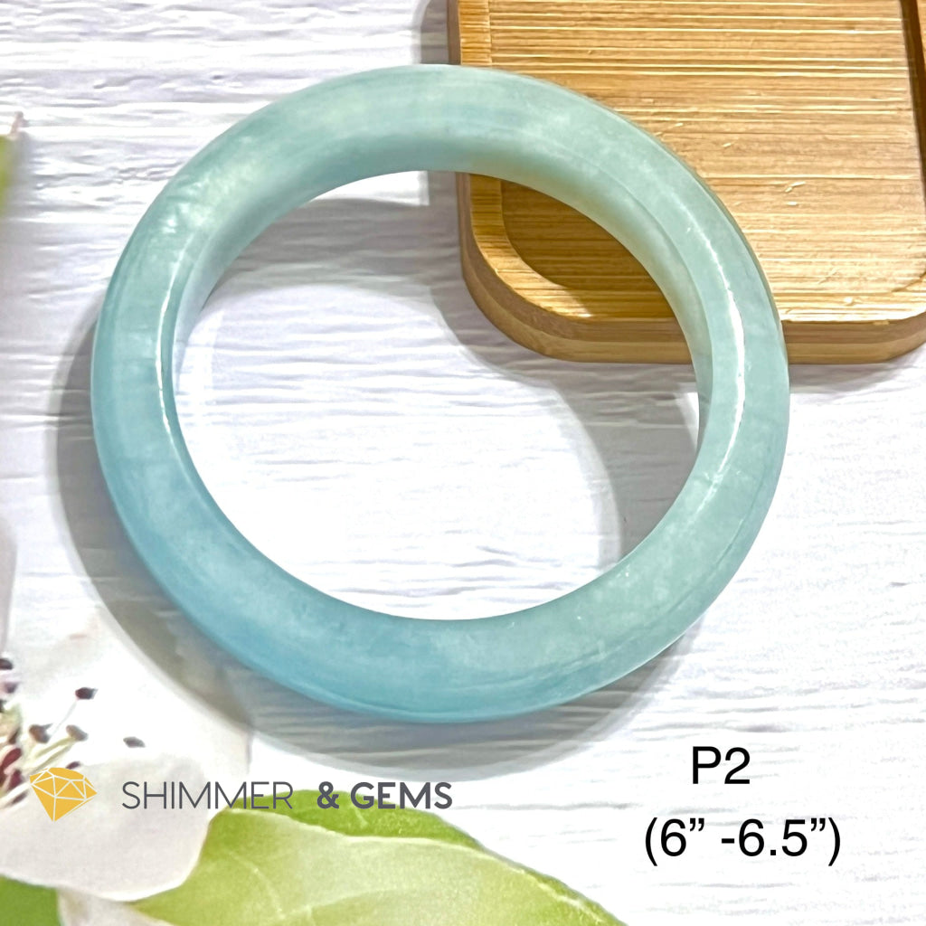 Aquamarine Bangle Bracelet P2 (6-6.5) Bracelets