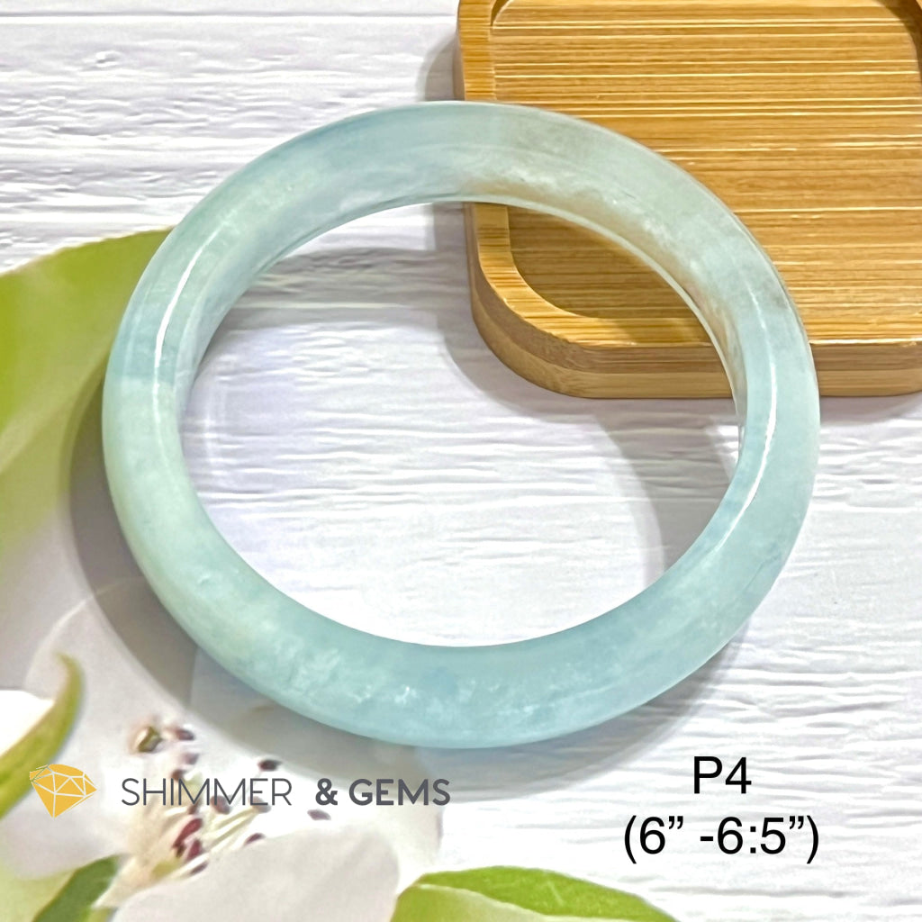 Aquamarine Bangle Bracelet P4 (6-6.5) Bracelets