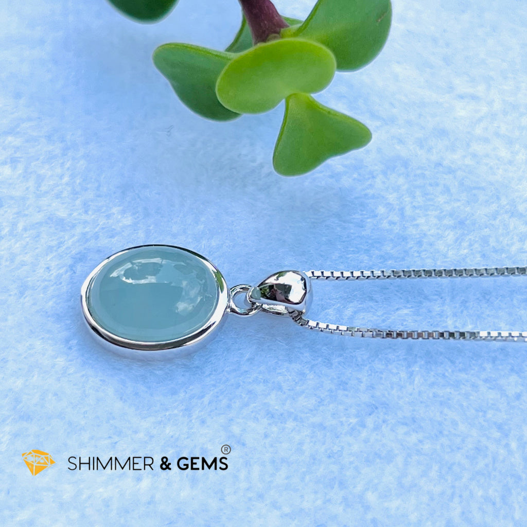 Aquamarine Oval Pendant Aa Grade Charms & Pendants