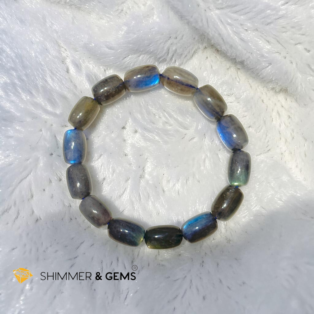Aura Cleanse Labradorite Bracelet (Barrel 9x12mm)