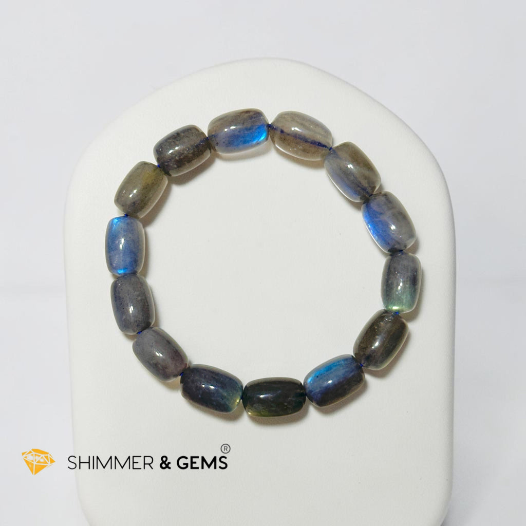 Aura Cleanse Labradorite Bracelet (Barrel 9x12mm)