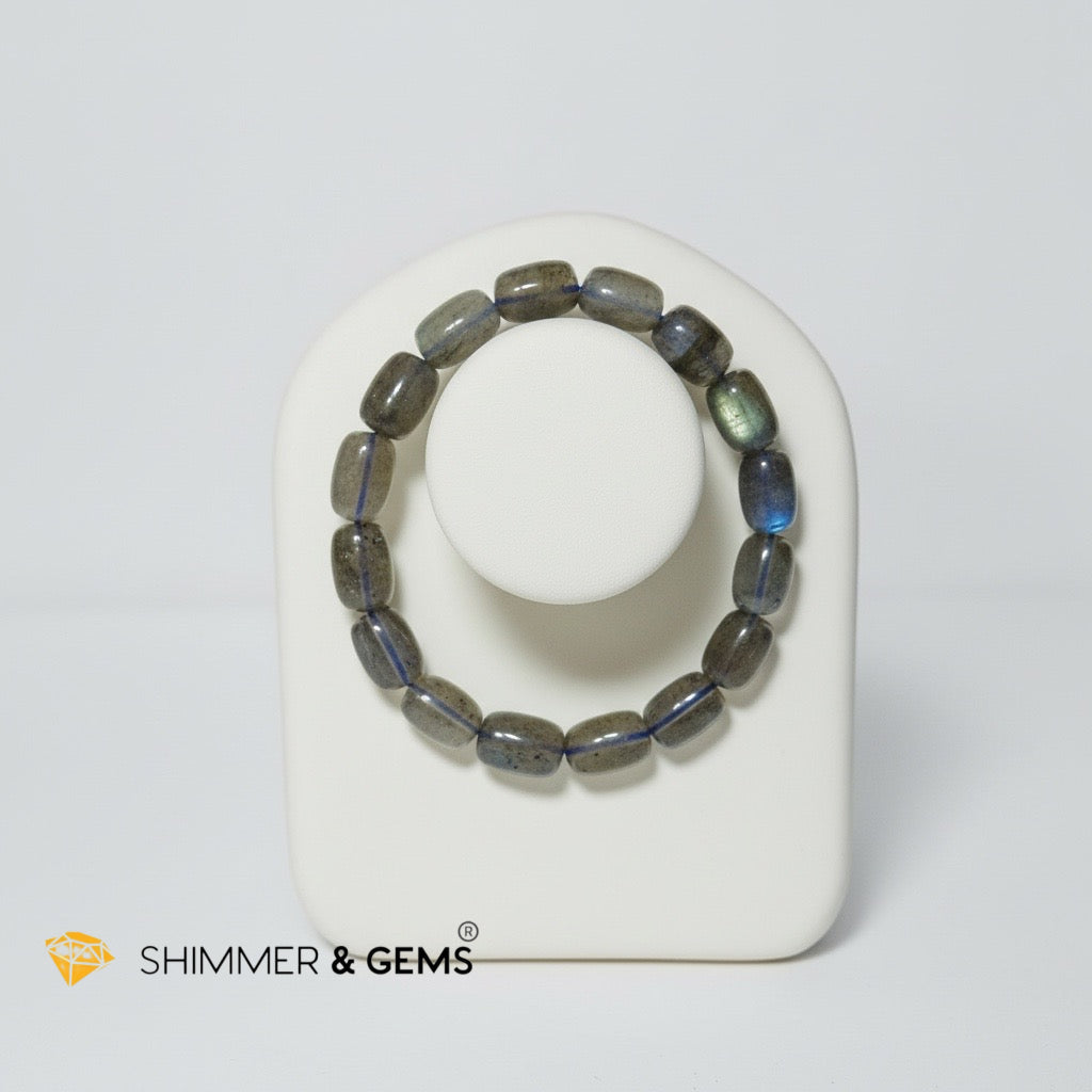 Aura Cleanse Labradorite Bracelet (Barrel 9x12mm)