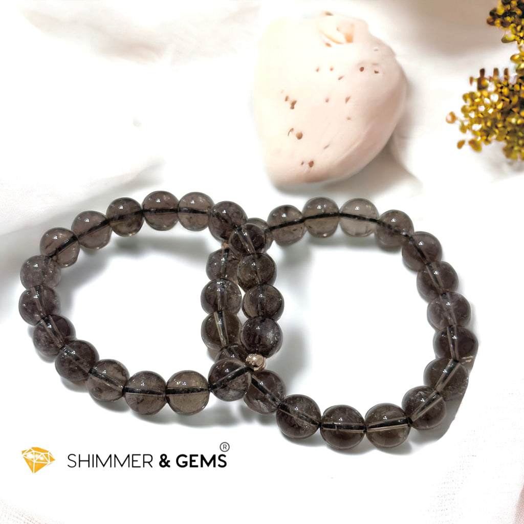 Black Gold Azeztulite 10mm Bracelet with 14k gold filled, Premium, Encoded & Activated