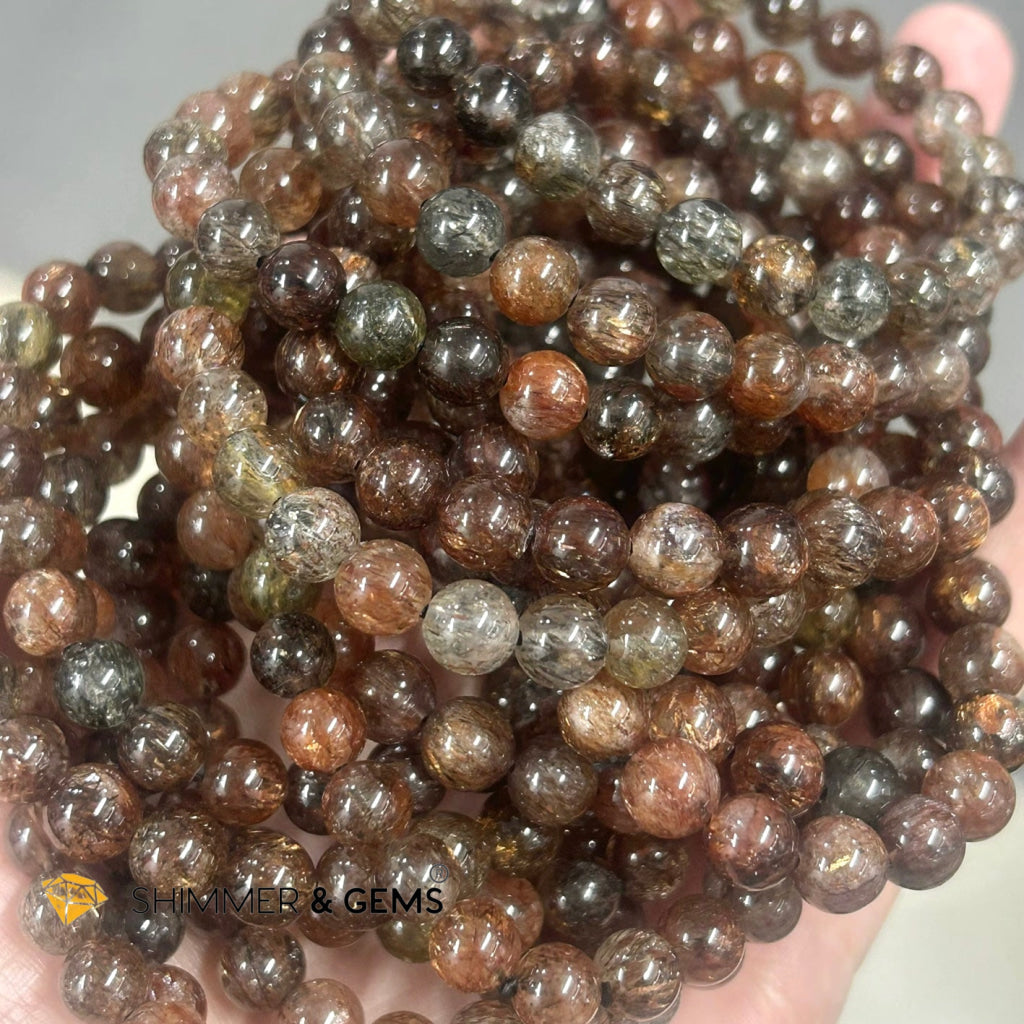 Black Gold Rutile Super 7 Bracelet (Multidimensional Grounding • Abundance Codes • Alchemical Mastery)