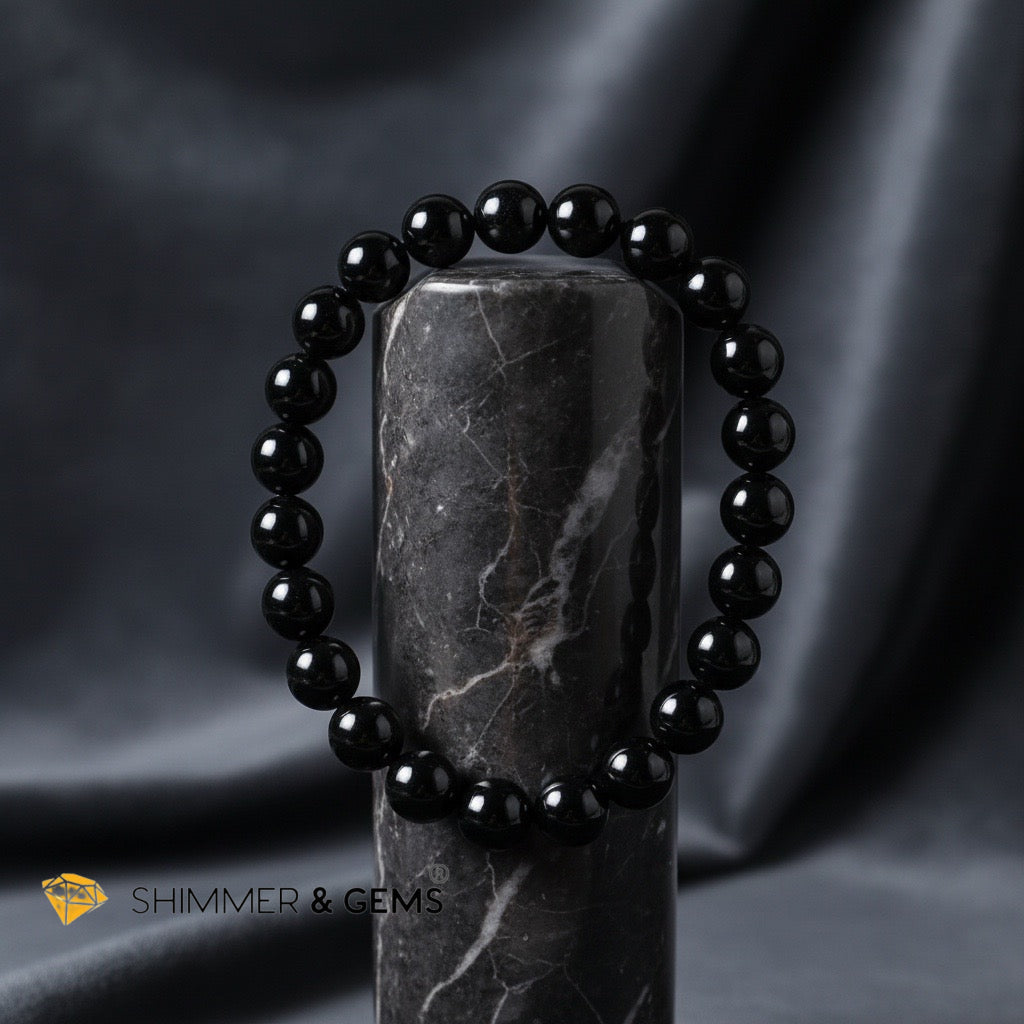 Black Obsidian 8mm Bracelet (Protection • Grounding • Negative Energy Shield)
