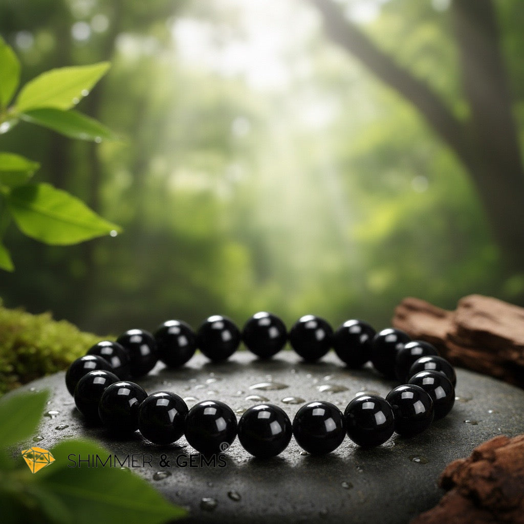 Black Obsidian 8mm Bracelet (Protection • Grounding • Negative Energy Shield)
