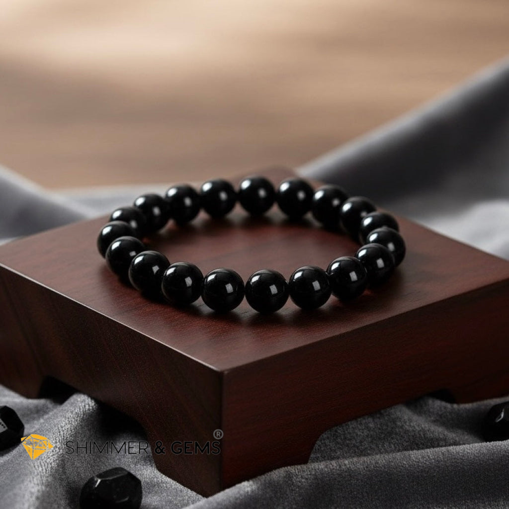 Black Obsidian 8mm Bracelet (Protection • Grounding • Negative Energy Shield)