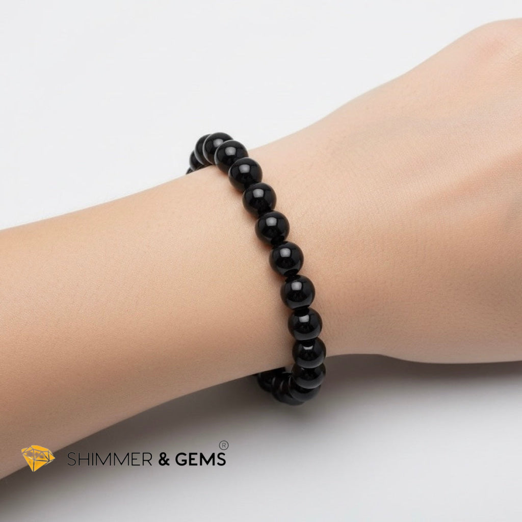 Black Obsidian 8mm Bracelet (Protection • Grounding • Negative Energy Shield)