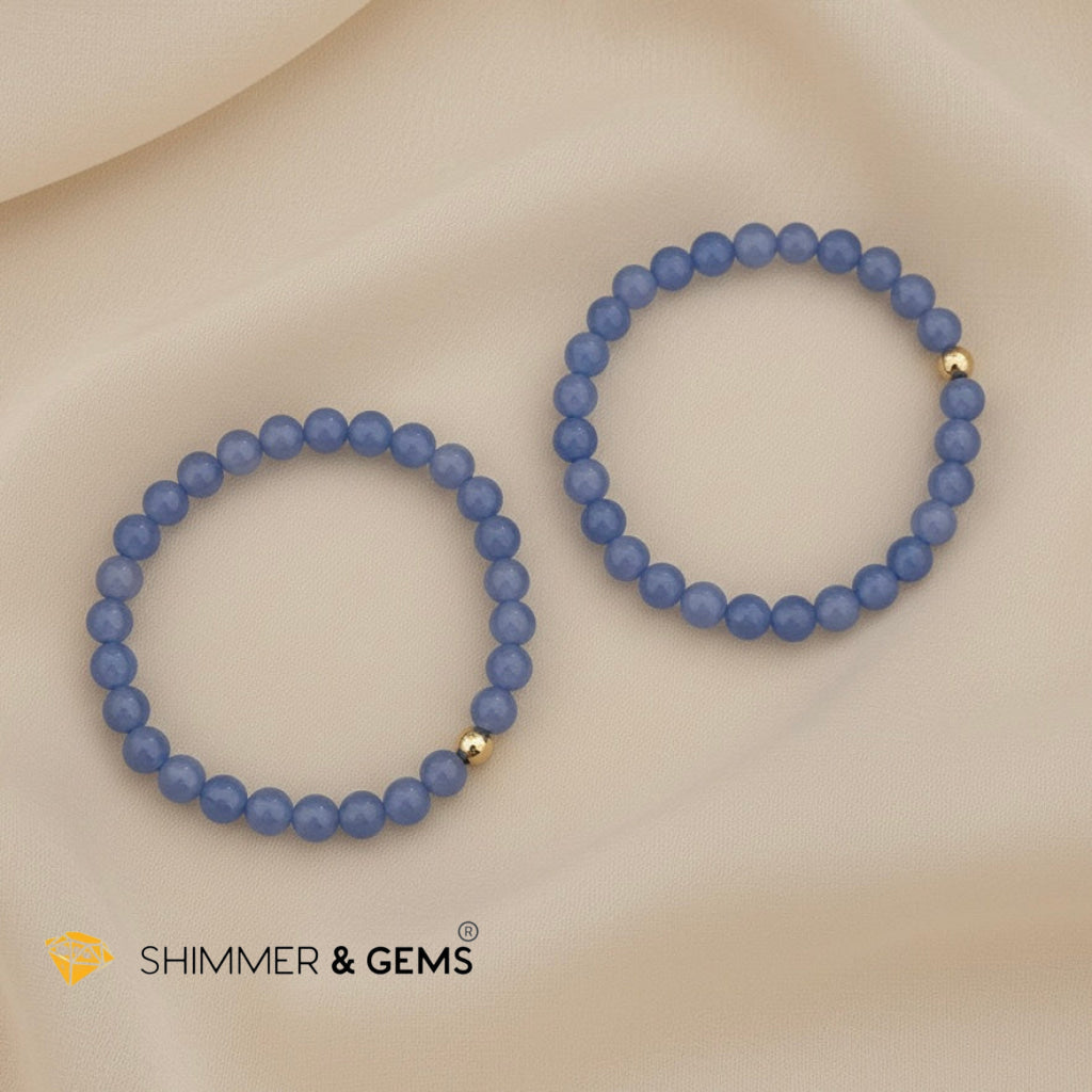 Blue Chalcedony Water Element Bracelet (Premium, 6mm)