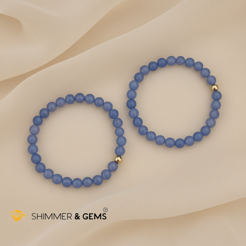 Blue Chalcedony Water Element Bracelet (Premium, 6mm)