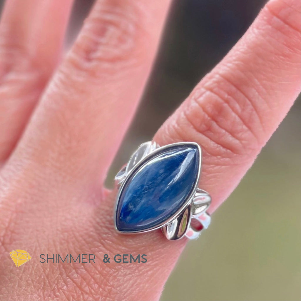 Blue Kyanite Marquis 925 Silver Ring (High Frequency) Rings
