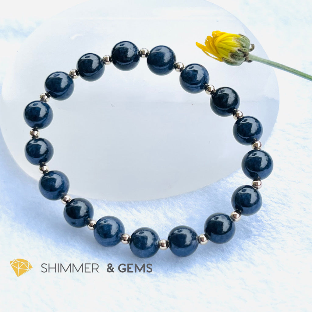 Blue Sapphire With 14K Gold Filled Bracelet