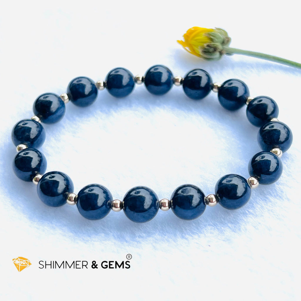 Blue Sapphire With 14K Gold Filled Bracelet 5.5