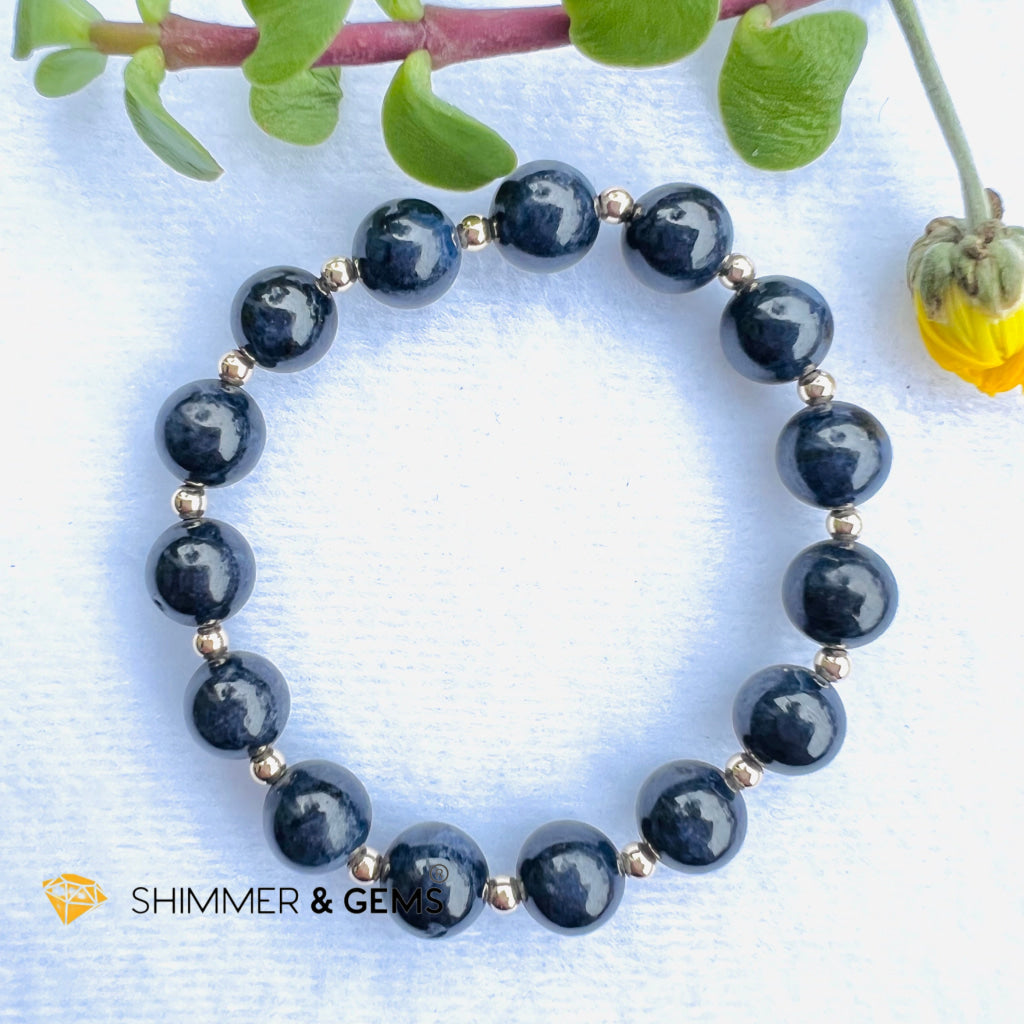 Blue Sapphire With 14K Gold Filled Bracelet