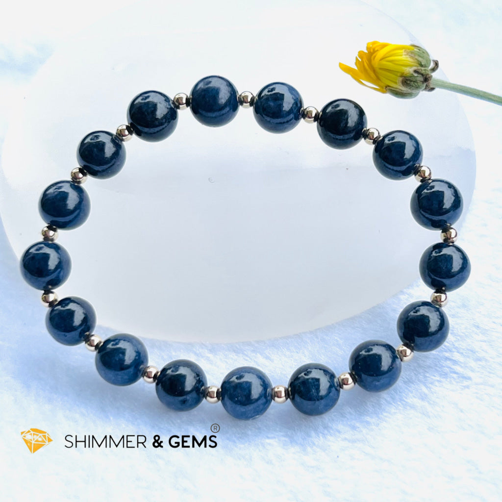 Blue Sapphire With 14K Gold Filled Bracelet