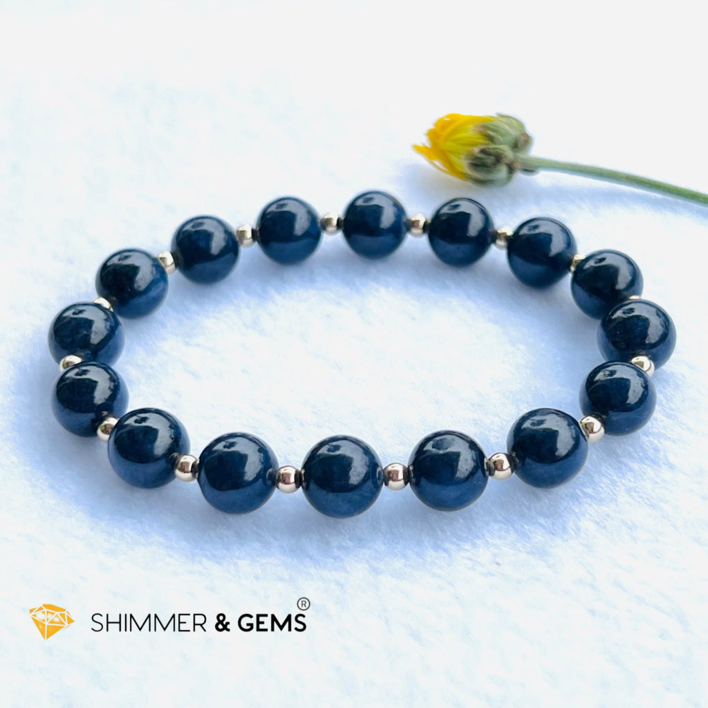 Blue Sapphire With 14K Gold Filled Bracelet