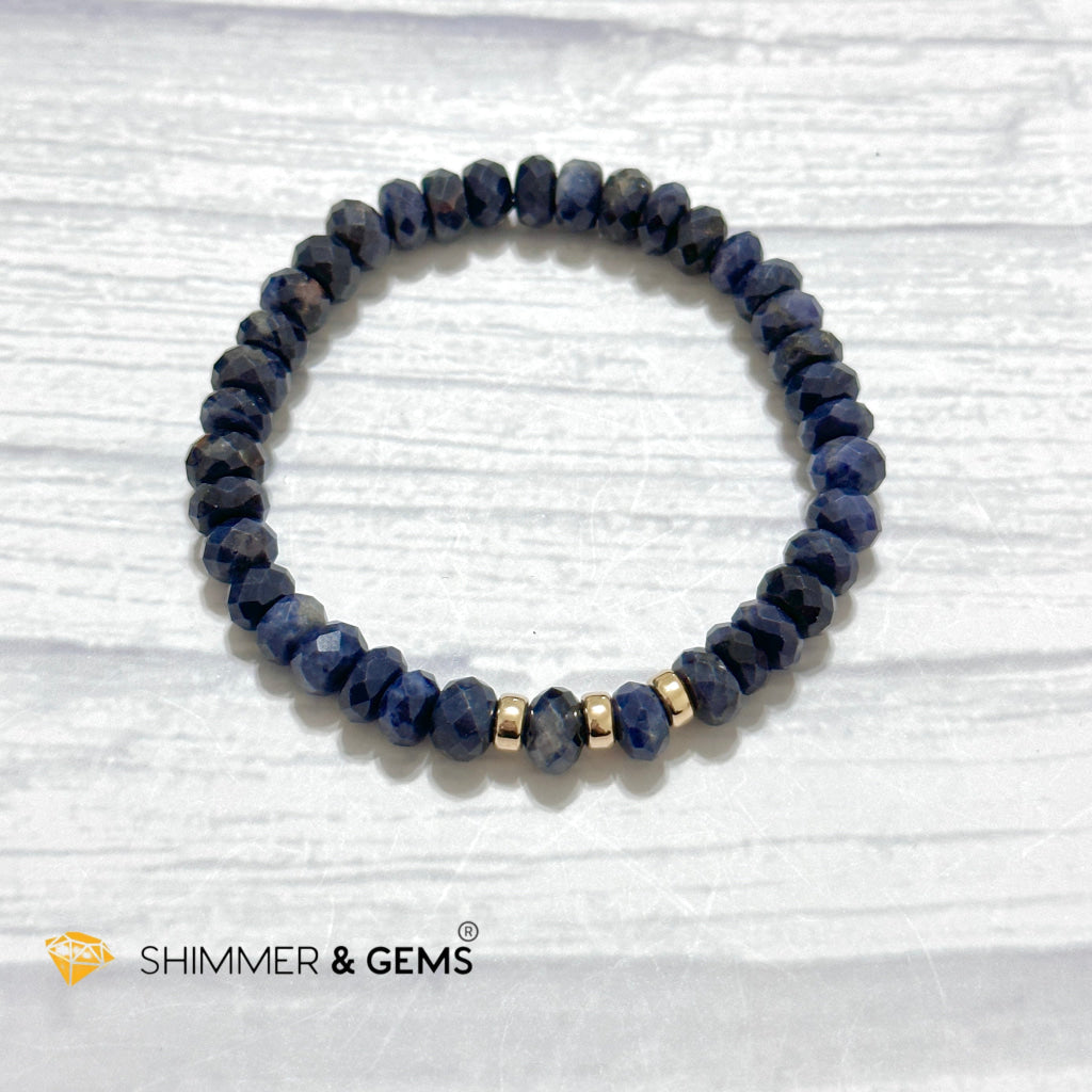 Blue Sapphire Rondelle Bracelet for Men & Women