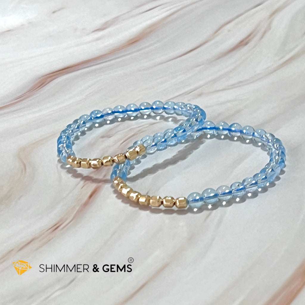 Blue Topaz Fortune 8 Bracelet (5.5Mm)