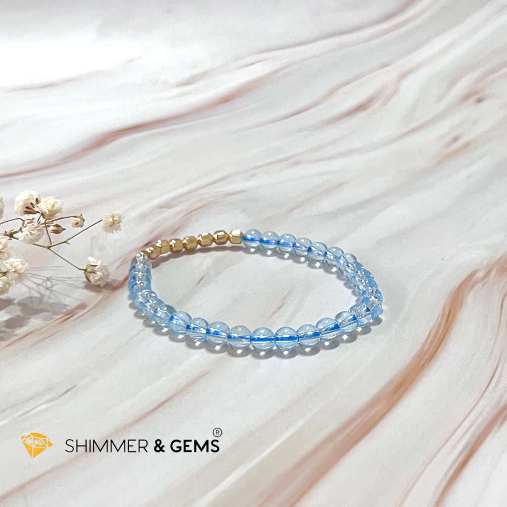 Blue Topaz Fortune 8 Bracelet (5.5Mm)