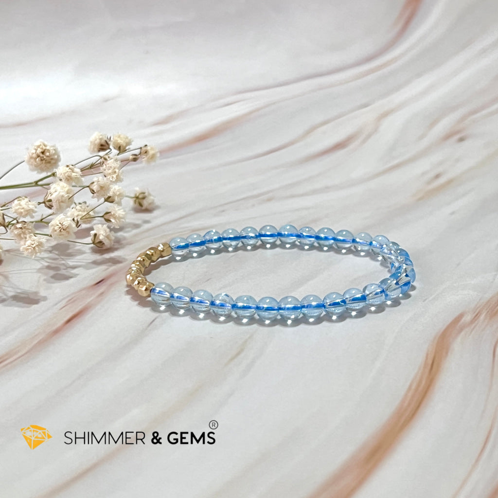 Blue Topaz Fortune 8 Bracelet (5.5Mm)