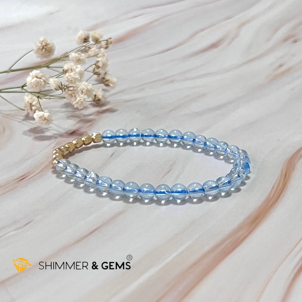 Blue Topaz Fortune 8 Bracelet (5.5Mm)