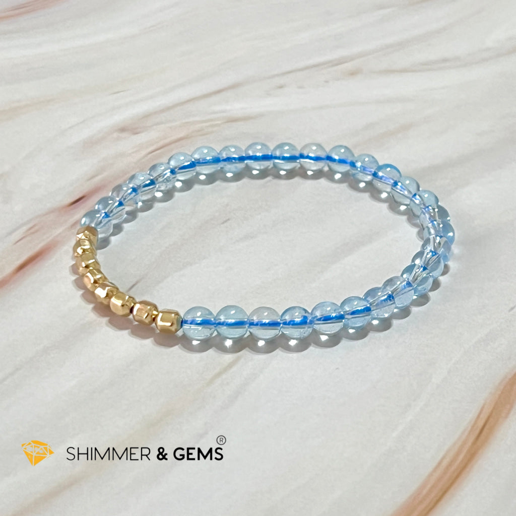 Blue Topaz Fortune 8 Bracelet (5.5Mm)