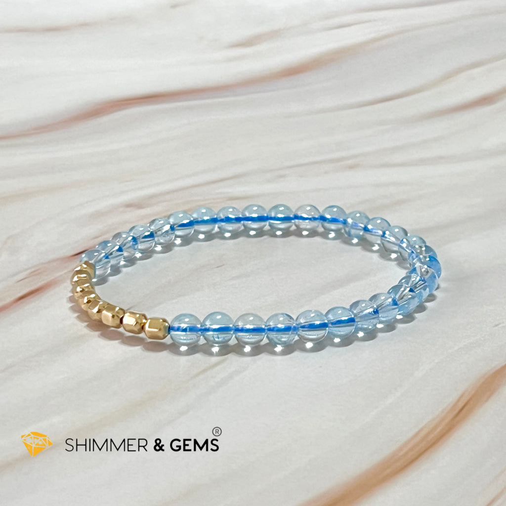 Blue Topaz Fortune 8 Bracelet (5.5Mm)