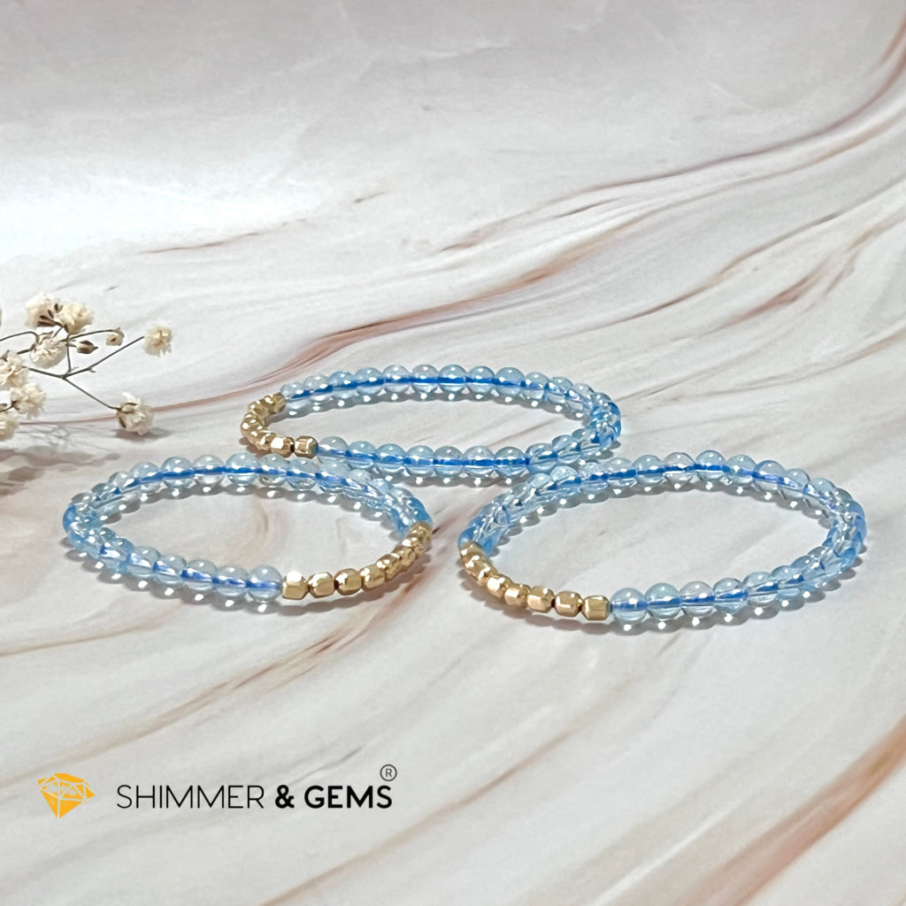 Blue Topaz Fortune 8 Bracelet (5.5Mm)