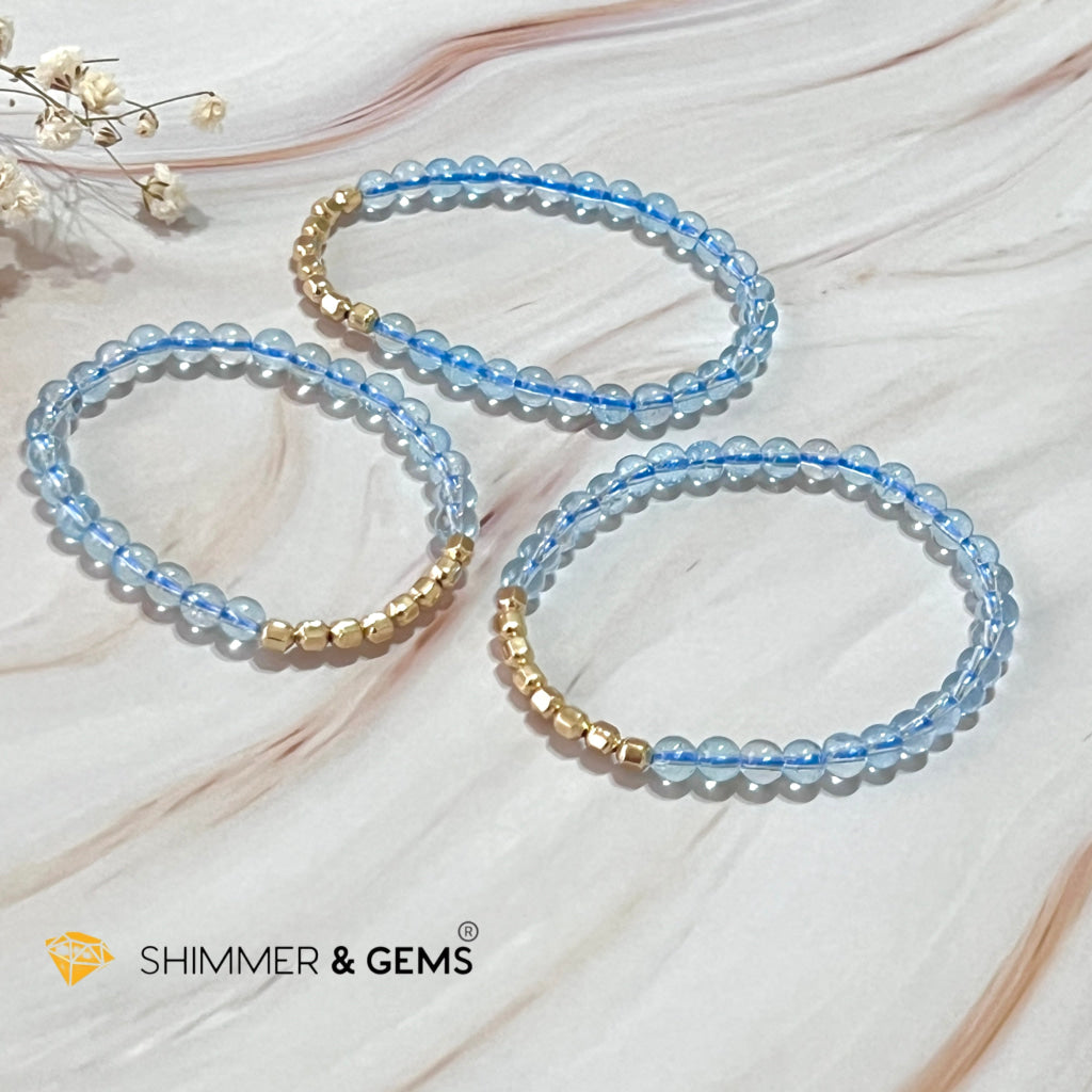 Blue Topaz Fortune 8 Bracelet (5.5Mm)
