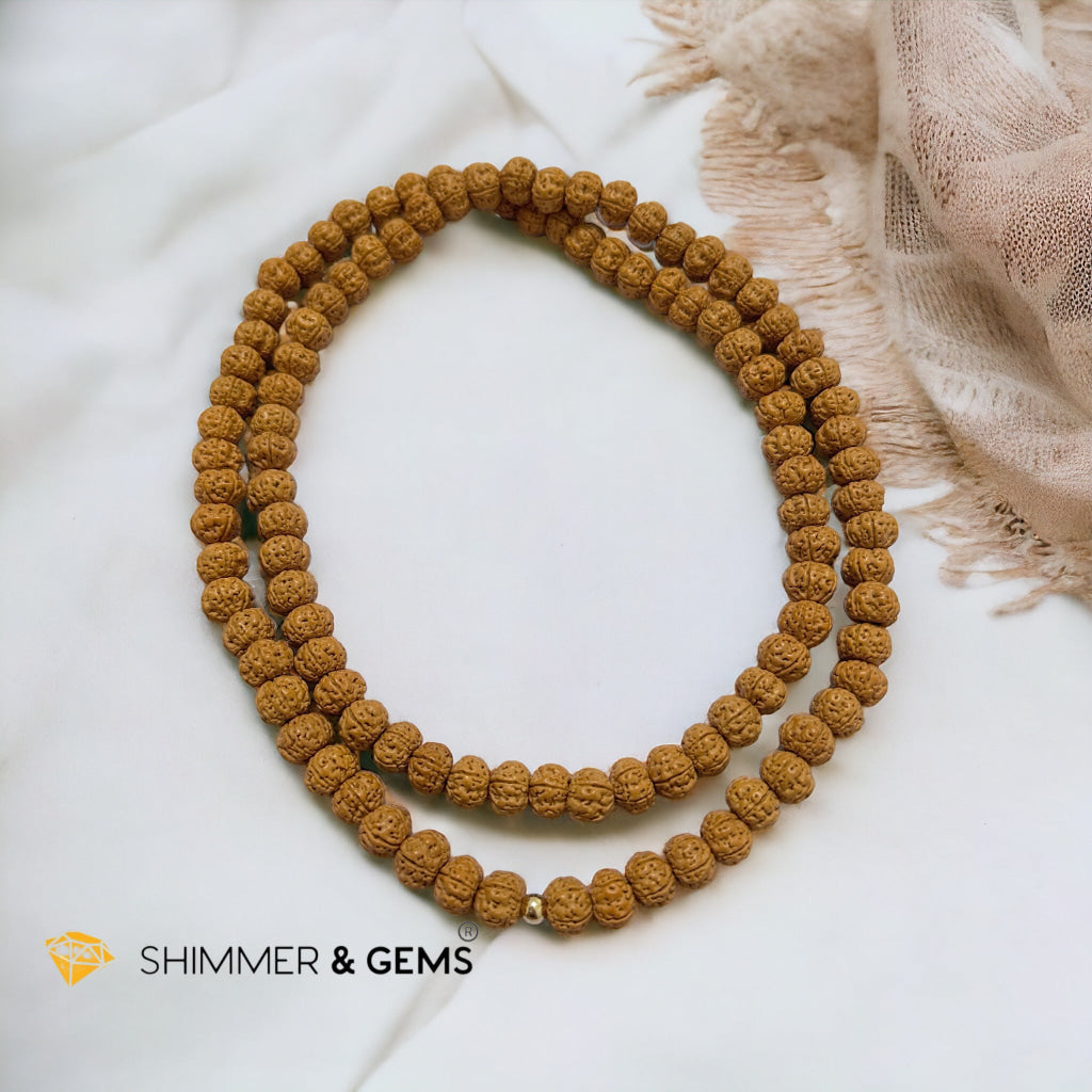 Bodhi Seeds Rudrashka 108 Beads Necklace 8mm