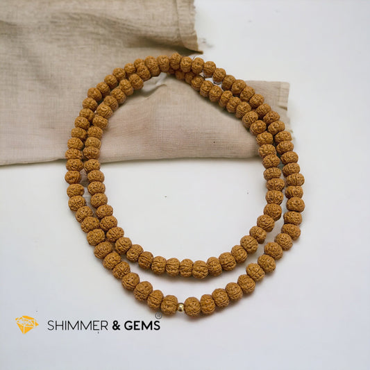 Bodhi Seeds Rudrashka 108 Beads Necklace 8mm