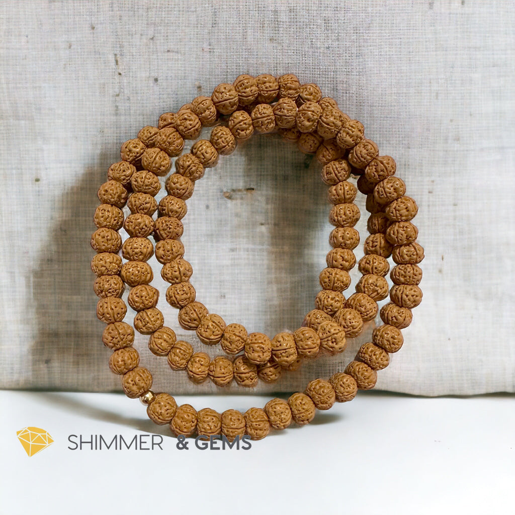 Bodhi Seeds Rudrashka 108 Beads Necklace 8mm