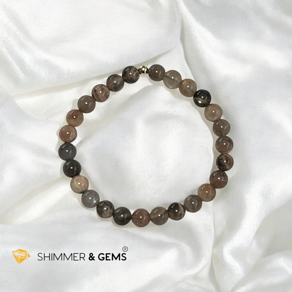 Brown Black Moonstone 6mm (Mystical Wisdom) pre-coded, attuned