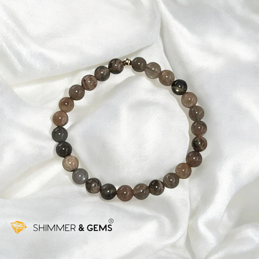 Brown Black Moonstone 6mm (Mystical Wisdom) pre-coded, attuned