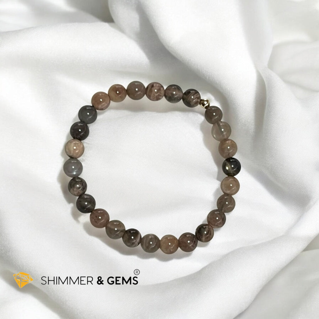 Brown Black Moonstone 6mm (Mystical Wisdom) pre-coded, attuned