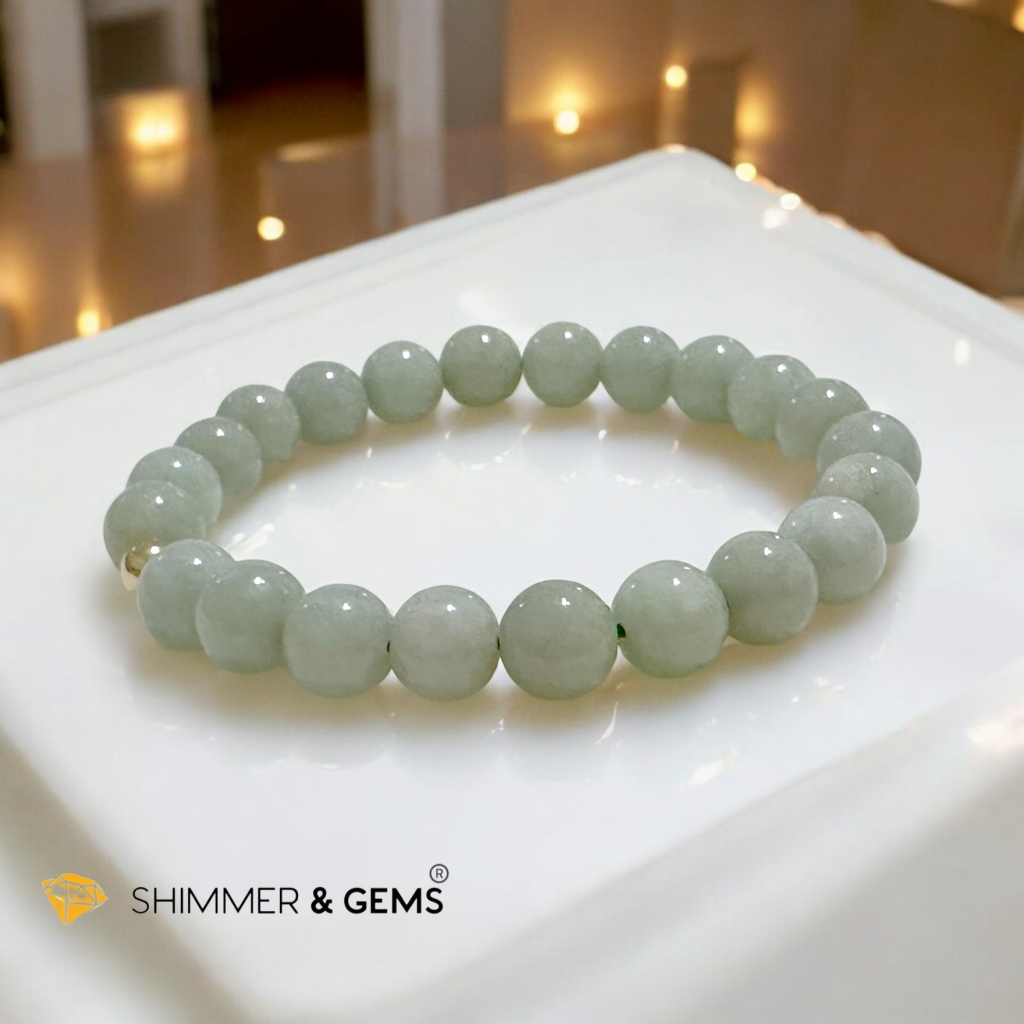 Burma Jade 8mm AAA Grade Bracelet with 14k gold-filled bead