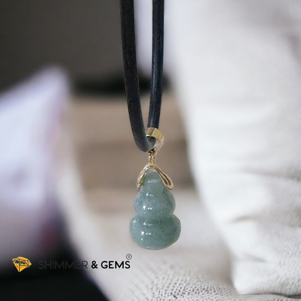 Burma Jade Hulu (Wu Lou) 14k Gold-filled Pendant (20mm)
