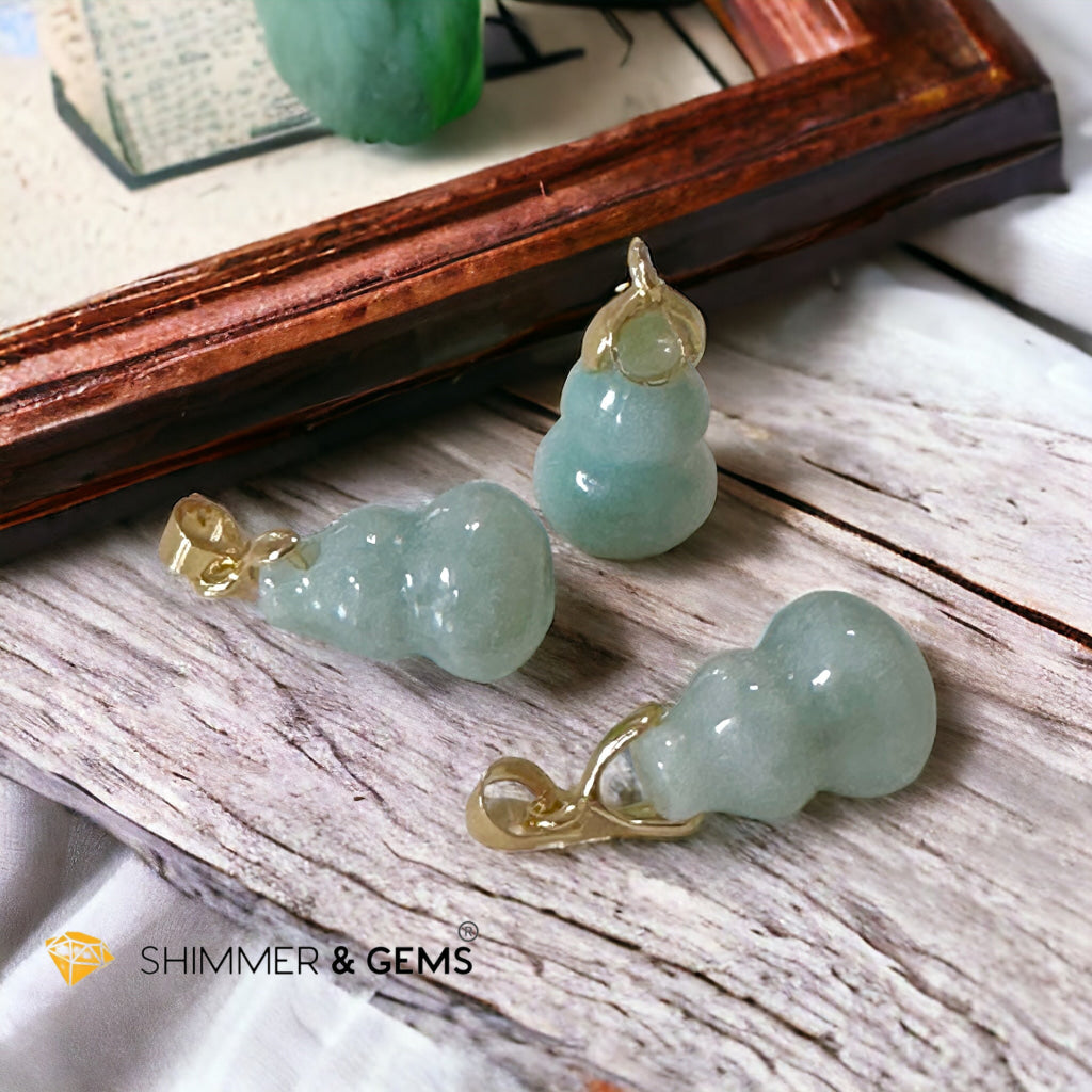 Burma Jade Hulu (Wu Lou) 14k Gold-filled Pendant (20mm)