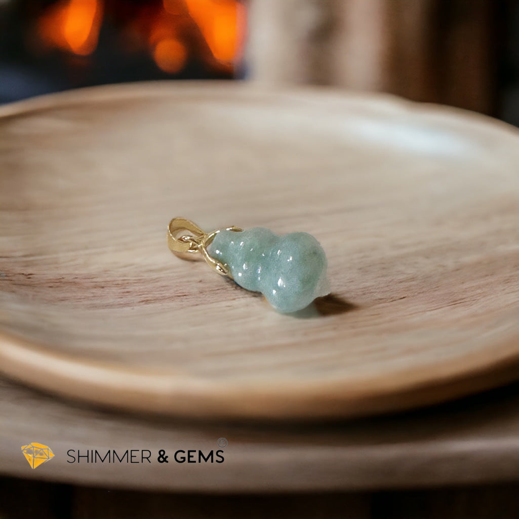 Burma Jade Hulu (Wu Lou) 14k Gold-filled Pendant (20mm)