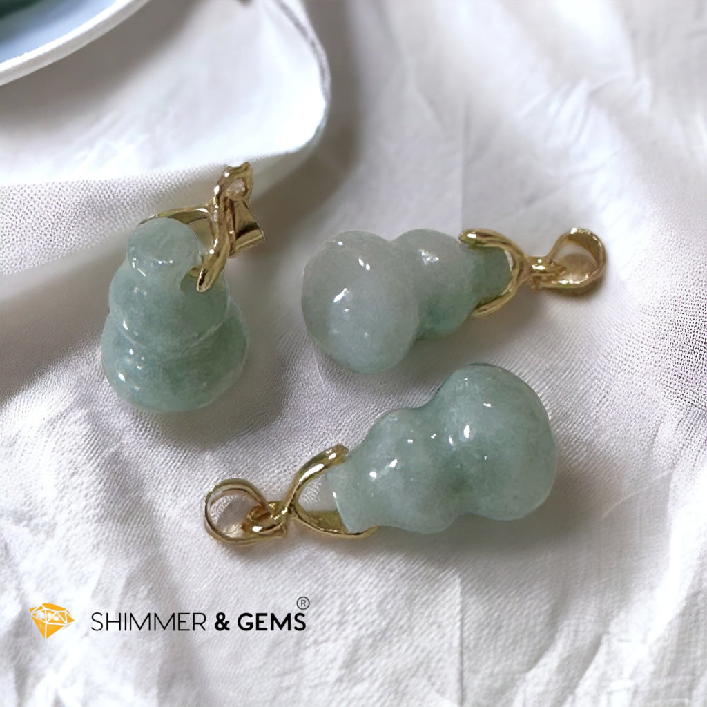 Burma Jade Hulu (Wu Lou) 14k Gold-filled Pendant (20mm)