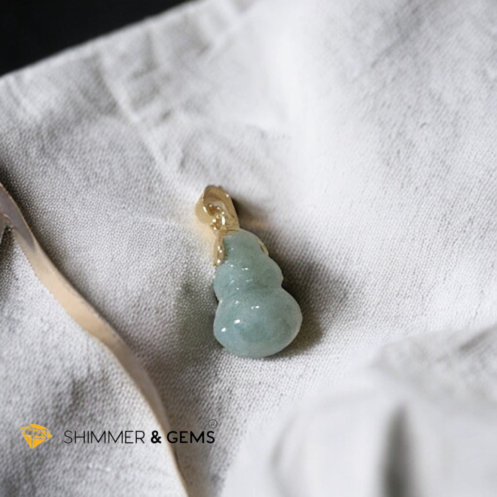 Burma Jade Hulu (Wu Lou) 14k Gold-filled Pendant (20mm)