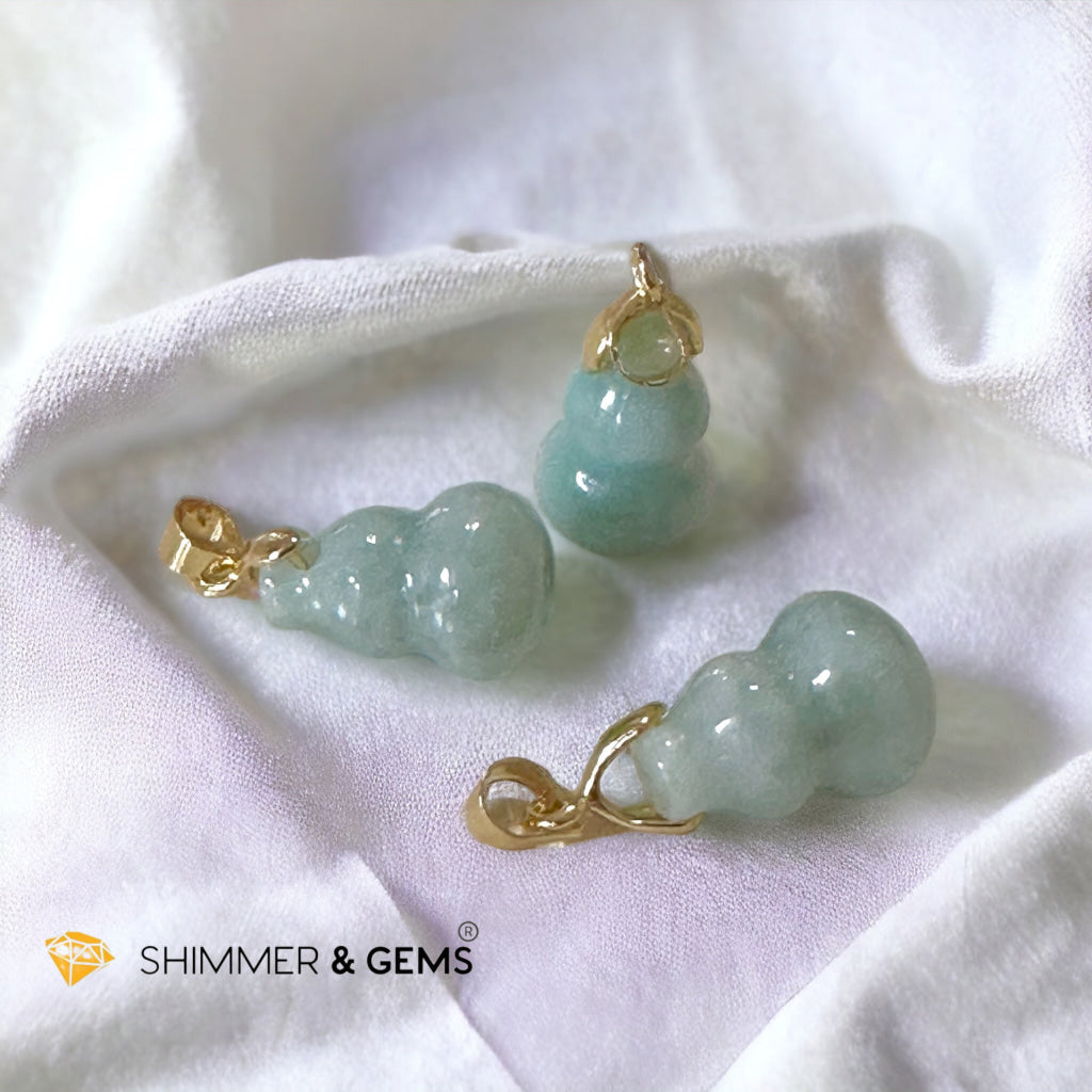 Burma Jade Hulu (Wu Lou) 14k Gold-filled Pendant (20mm)