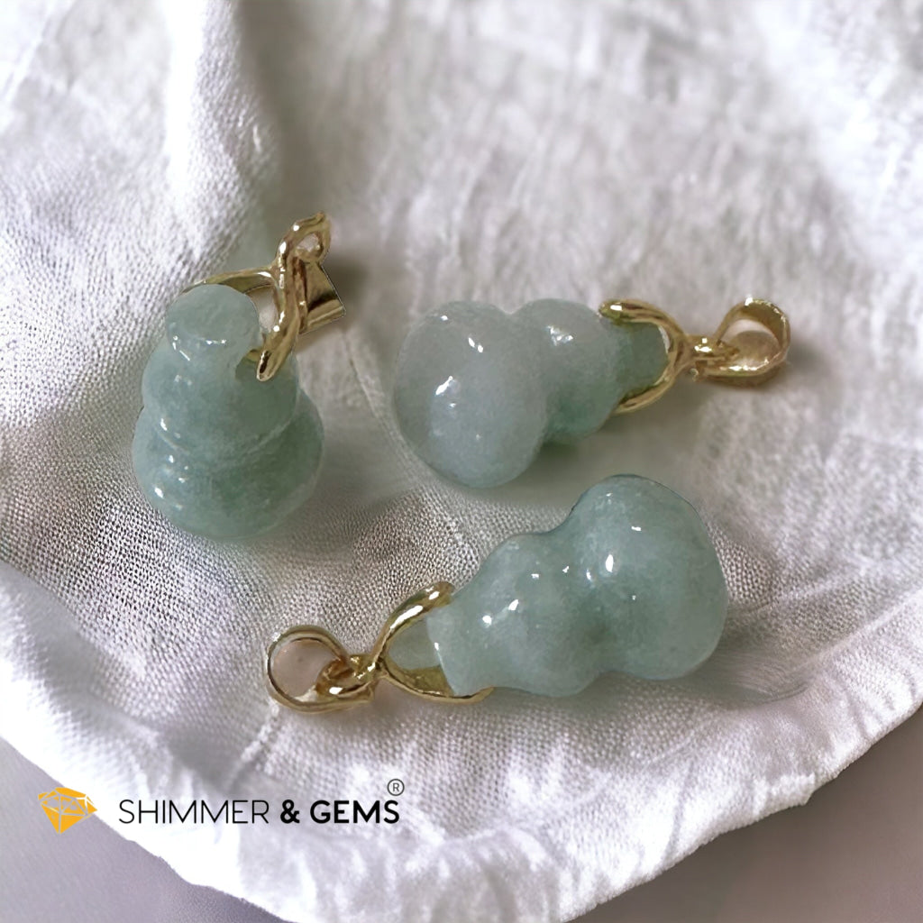 Burma Jade Hulu (Wu Lou) 14k Gold-filled Pendant (20mm)