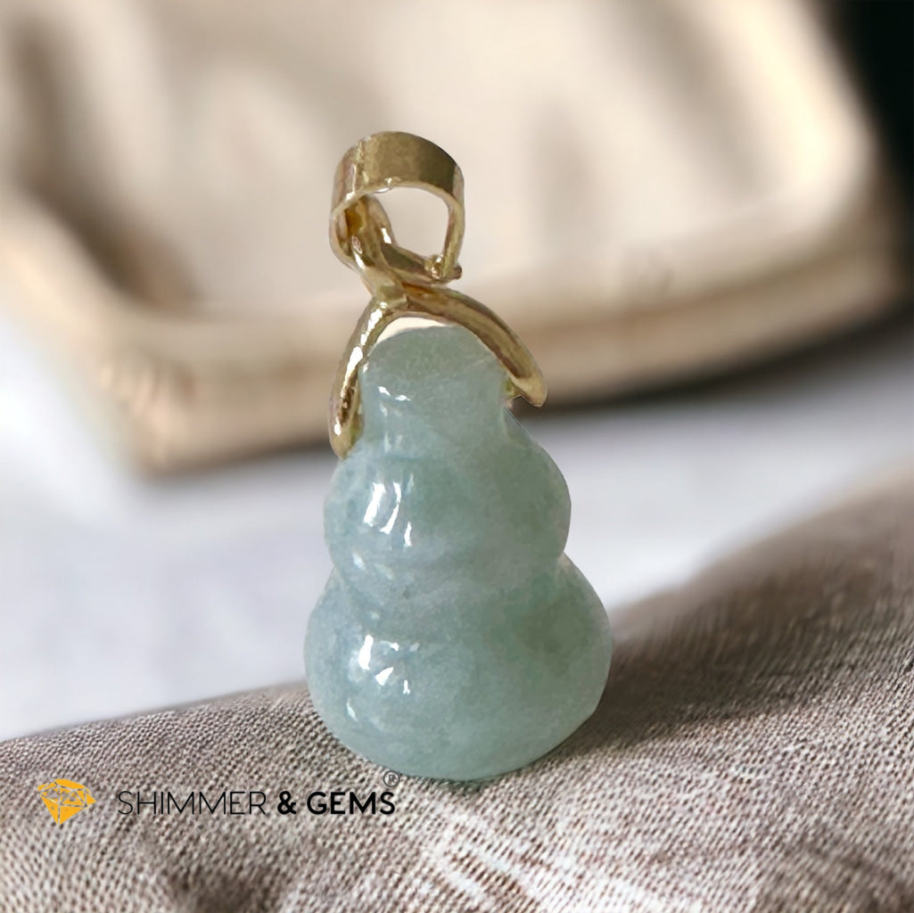 Burma Jade Hulu (Wu Lou) 14k Gold-filled Pendant (20mm)