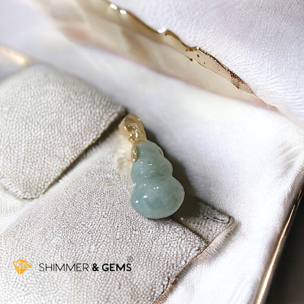 Burma Jade Hulu (Wu Lou) 14k Gold-filled Pendant (20mm)