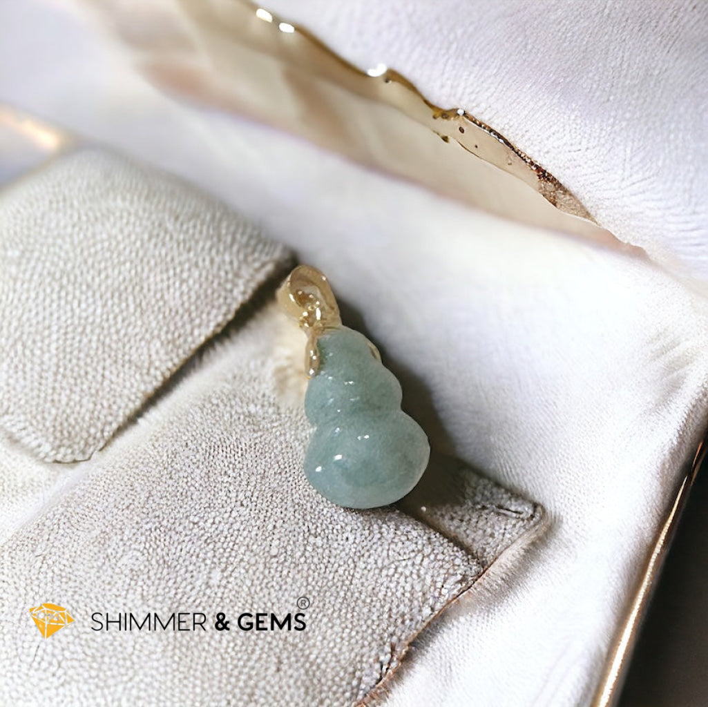 Burma Jade Hulu (Wu Lou) 14k Gold-filled Pendant (20mm)