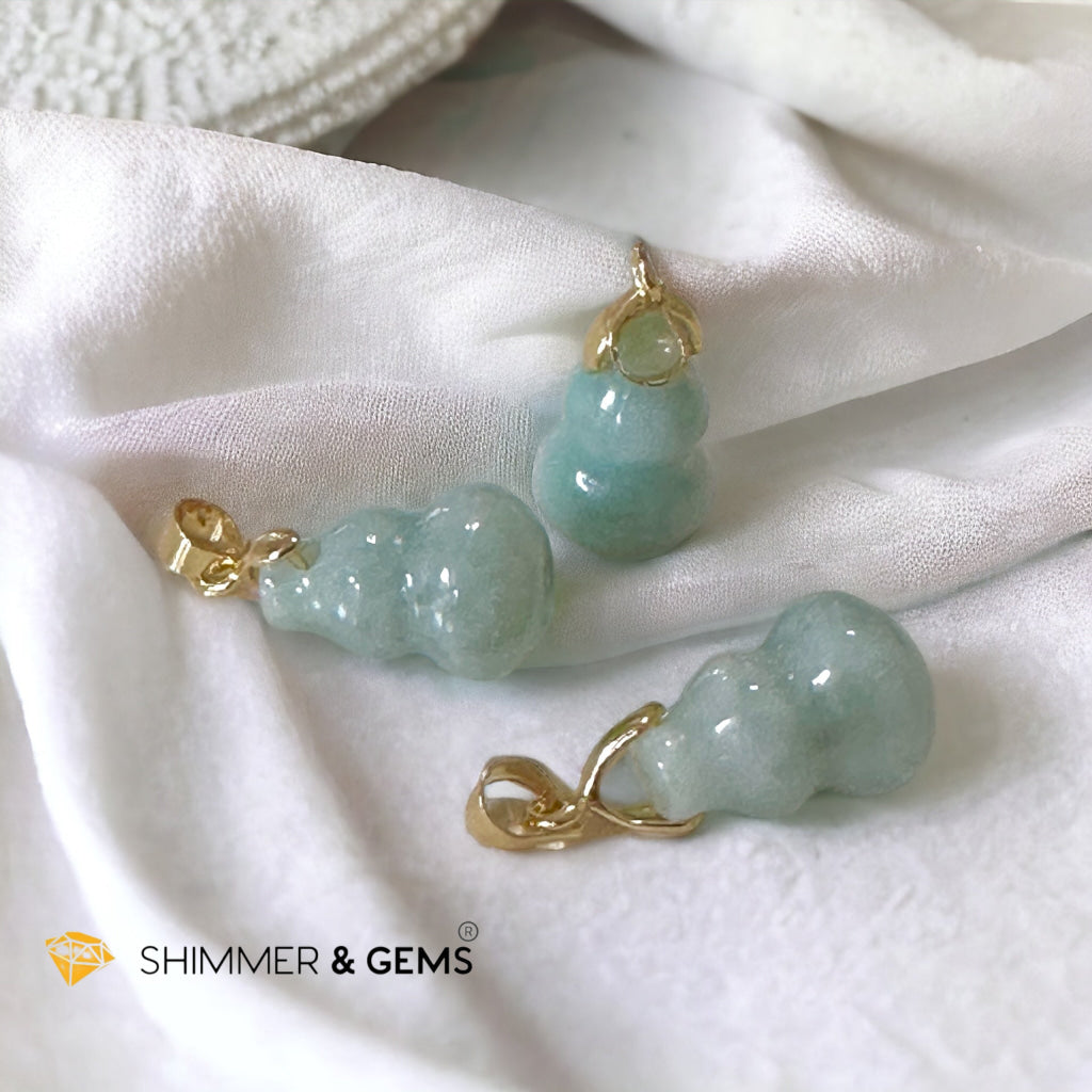 Burma Jade Hulu (Wu Lou) 14k Gold-filled Pendant (20mm)