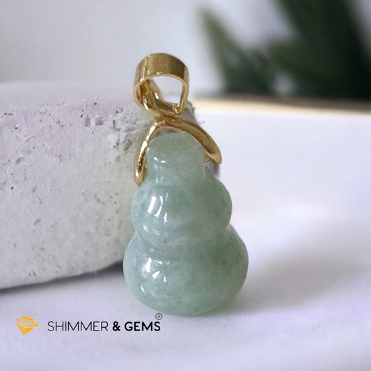 Burma Jade Hulu (Wu Lou) 14k Gold-filled Pendant (20mm)
